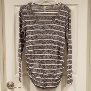 Striped maternity sweater, long sleeve, large